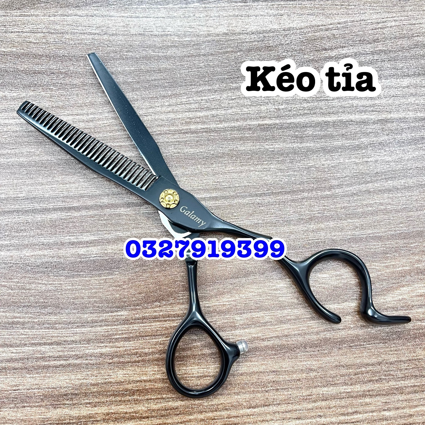Kéo cắt tóc Nhật Galamy đen 5 sao 6.0