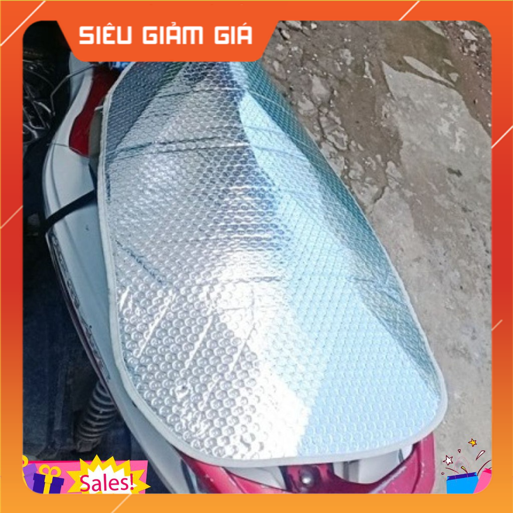Tấm phản quang che nắng chống nóng yên xe máy, che bụi, che mưa loại tốt, Miếng Che Nắng Yên Xe Máy, Chống nắng yên xe