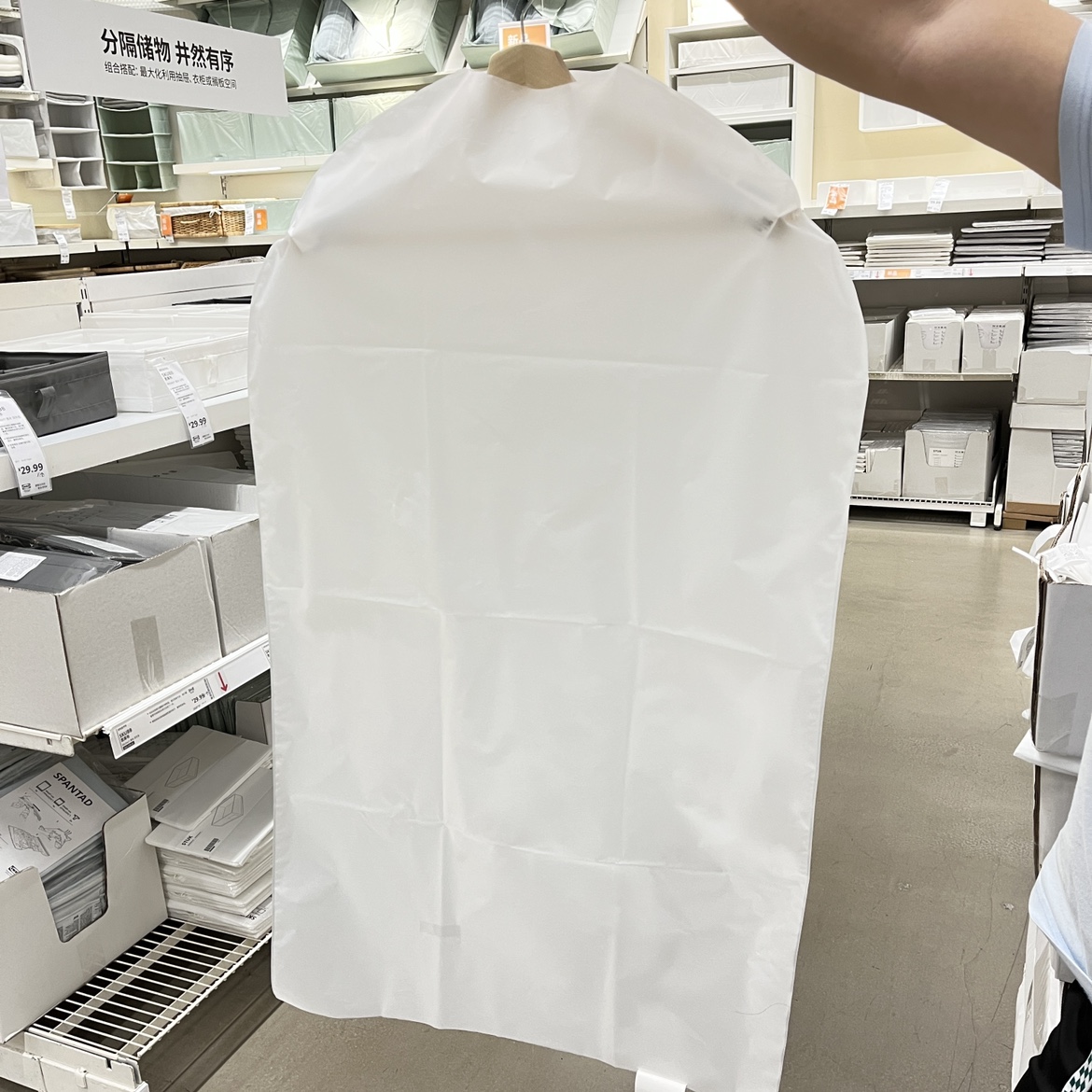 Túi bọc bảo vệ quần áo, váy, vest khỏi bụi bẩn, ẩm mốc Renshacka IKEA