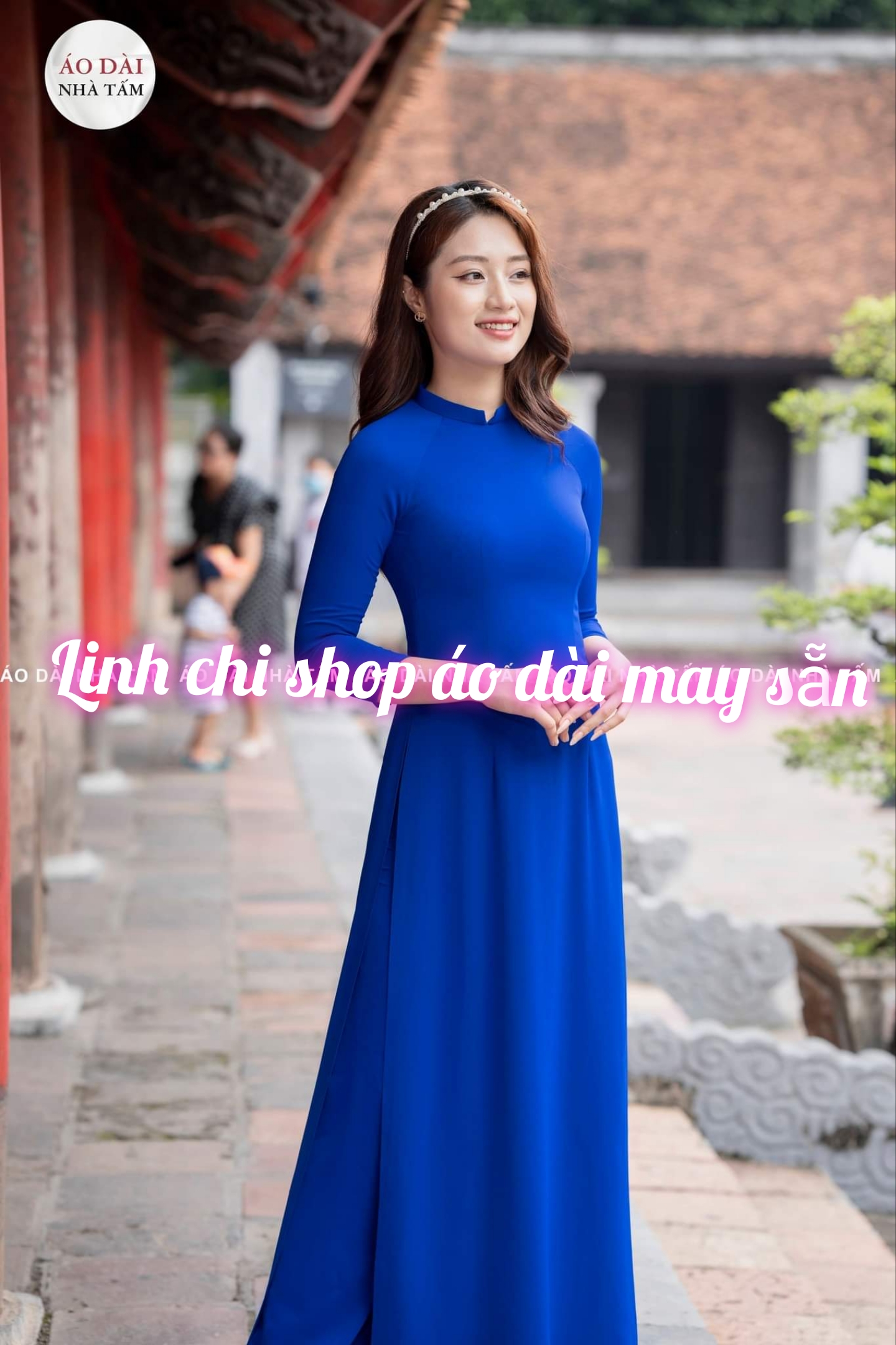 áo dài may sẵn trơn lụa kèm quần