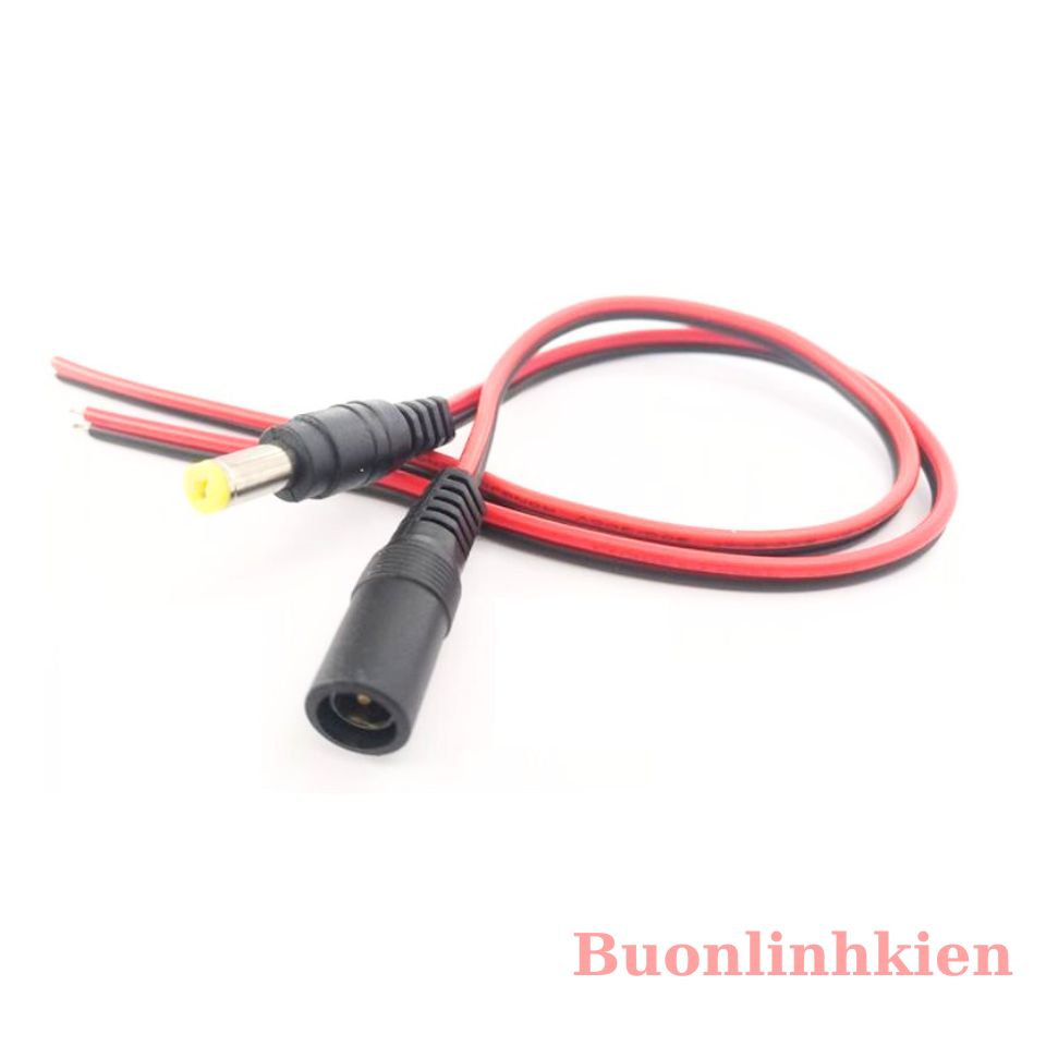Dây nguồn DC đực cái, jack dc 5.5x2.1mm có dây