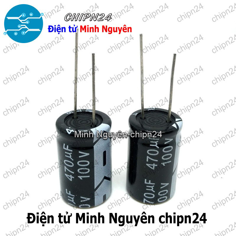 [1 con] (J6) Tụ hóa 470uF 100V Đen (16x25mm) - HH006198
