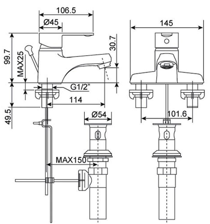 Vòi chậu lavabo American standard WF-6502