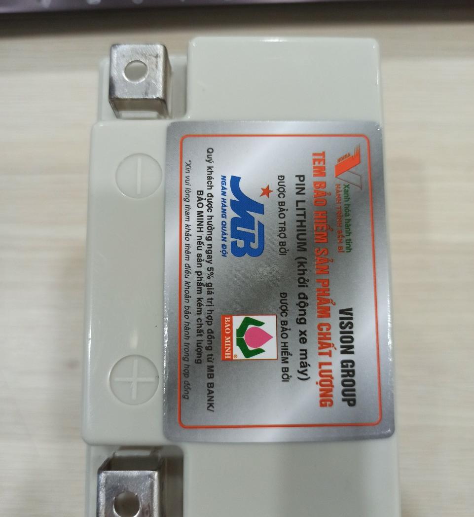 ACQUY PIN LITHIUM khởi động xe máy Vision VS6AC