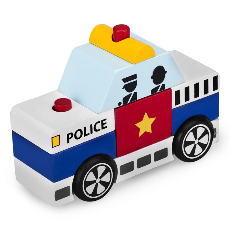 Đồ chơi gỗ Winwintoys - Lắp ráp xe cảnh sát