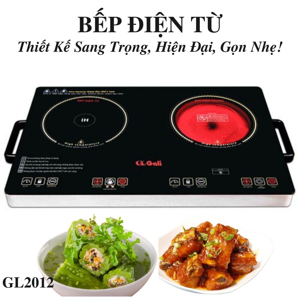 Bếp điện từ đôi 01 từ + 01 quang gl2012