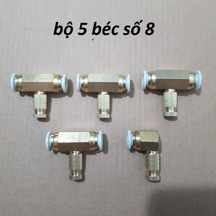 (TẶNG KÈM 10M DÂY) COMBO bộ 5 béc phun sương làm mát bằng đồng
