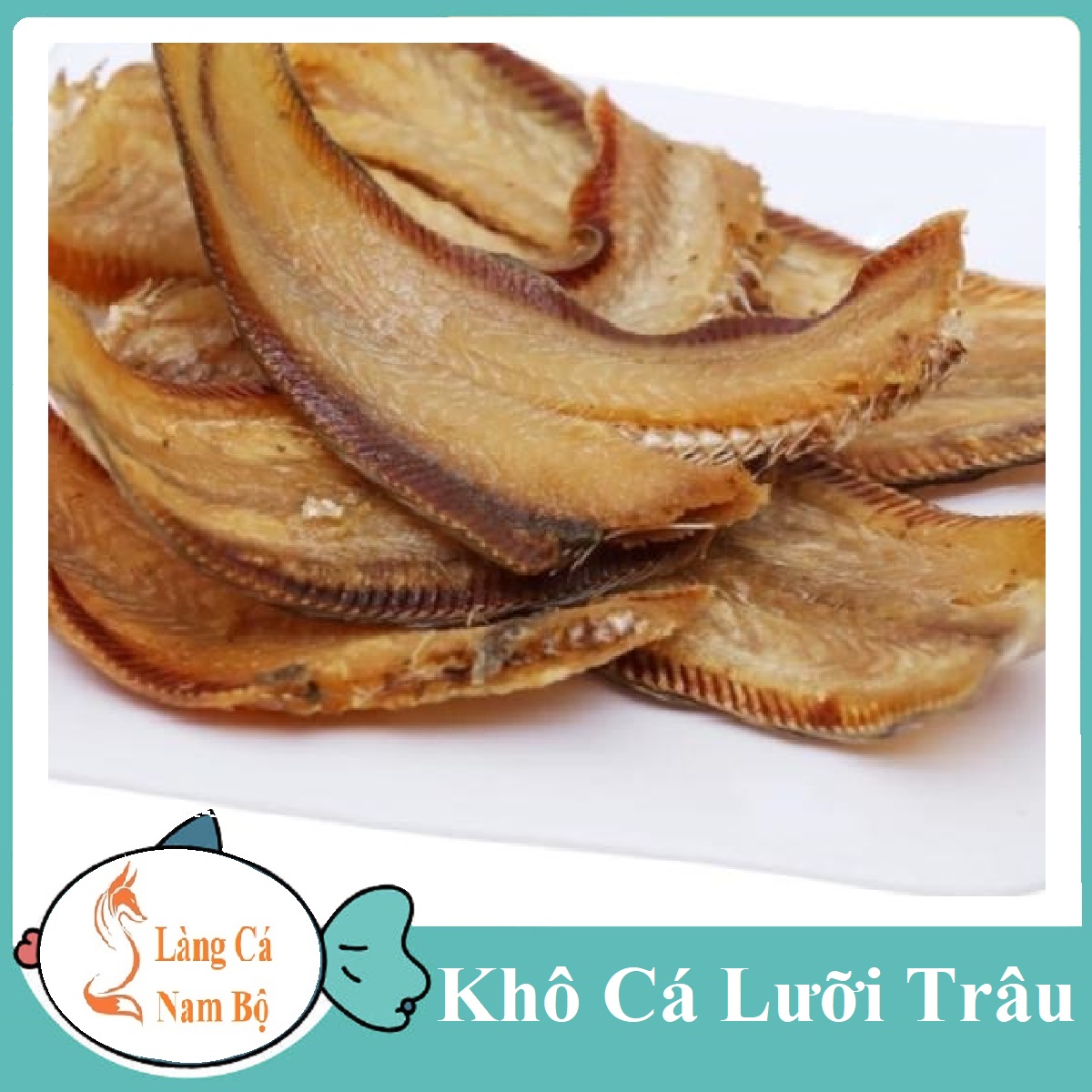 Khô cá lưỡi trâu- làng cá nam bộ -khô cá lưỡi trâu loại trung thượng phẩm vàng om , giòn rụm rụm