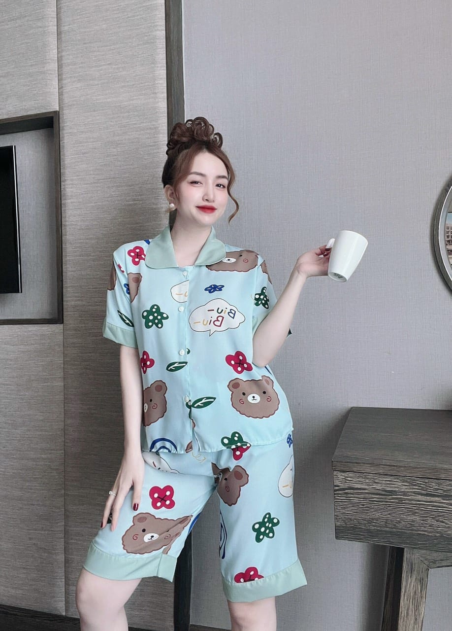 Set Lụa Ngố Hot Siêu Sang Vải Mango Cao Cấp( dưới 58kg)- Mẫu mặc hàng thật chụp
