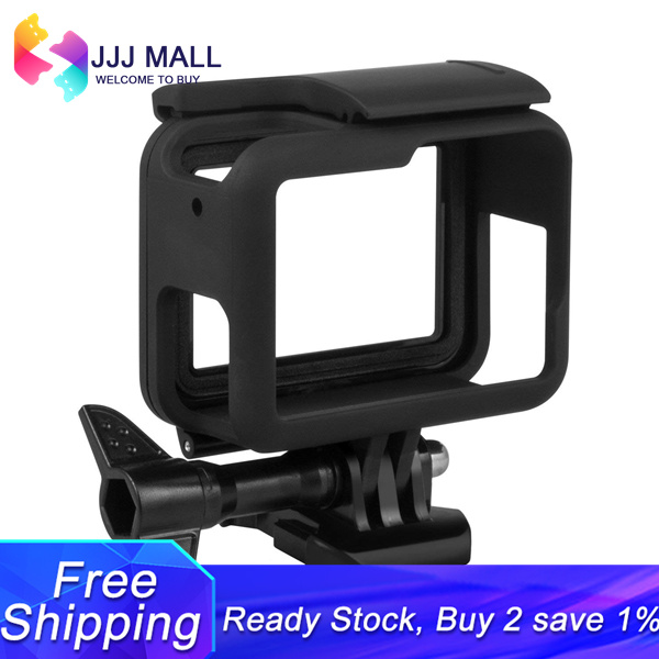 Frame for GoPro Hero / 6 / 5 Housing Border Protective Shell Case Accessories for Go Pro Hero6 Hero5 Black with Quick Pull Movable Socket and Screw
