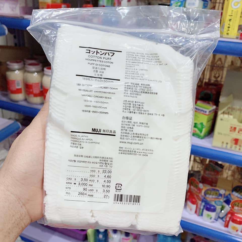 [HCM]BÔNG TẨY TRANG  BỊCH 189 MIẾNG