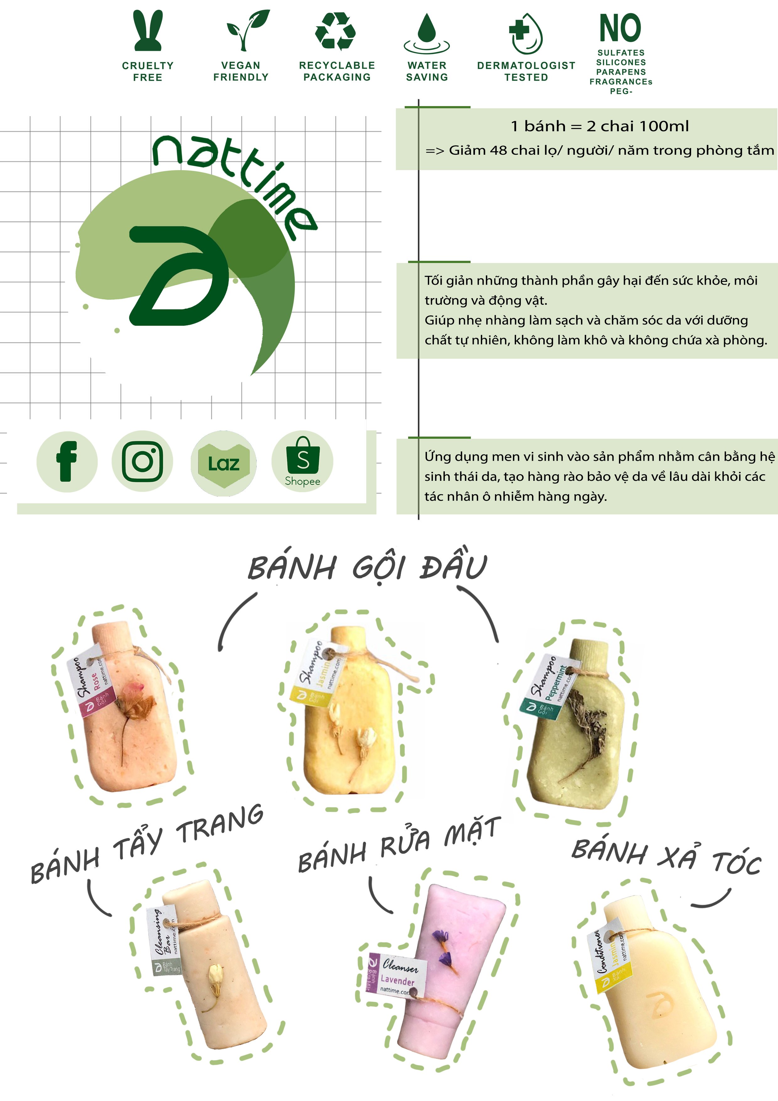 [HCM]Bánh Tẩy Trang Nattime