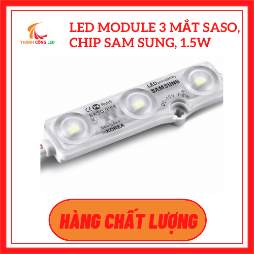 (50 con) led module 3 mắt , Chip Samsung , 1.5W , hiệu ANX , Ánh Sáng Vàng 3000k.