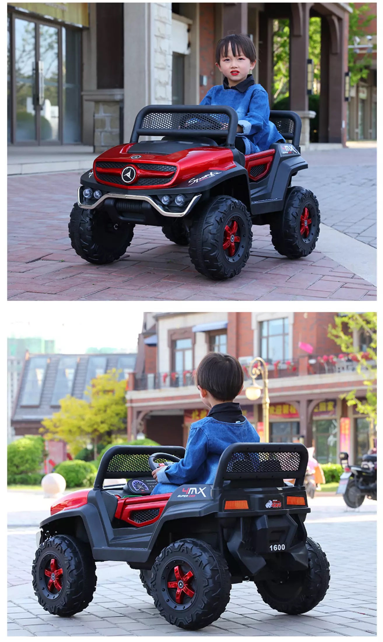 Xe ô tô điện trẻ em SJBB-1600. Model 2021 (Kiểu Dáng Địa Hình. Có Điều Khiển Từ Xa)
