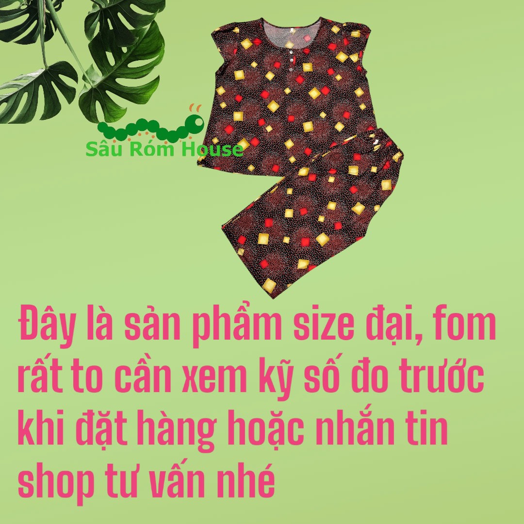 [BIGSIZE 7,8: 75-100kg] Bộ trung niên thun lạnh quần lửng