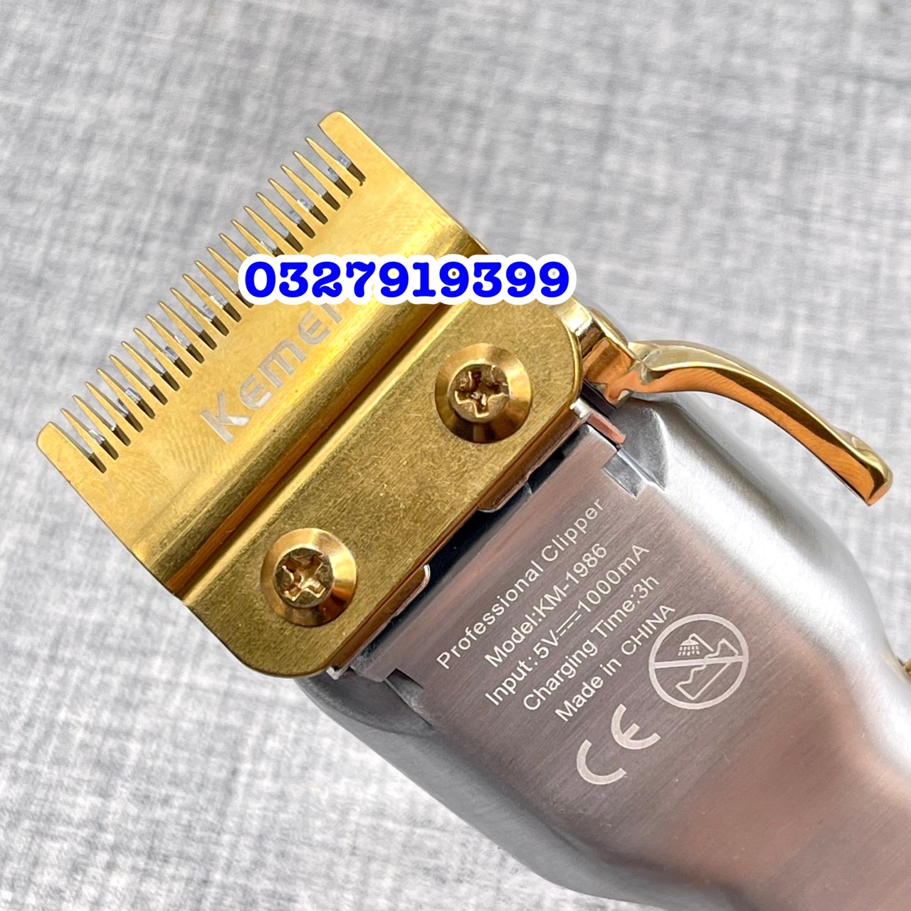 KEMEI Tông đơ cắt tóc cao cấp KM-1986 màn hình LCD pin Lithium-ion 2500mAh công suất 8W thời gian sử dụng 5 giờ chuyên Fade cho salon tóc
