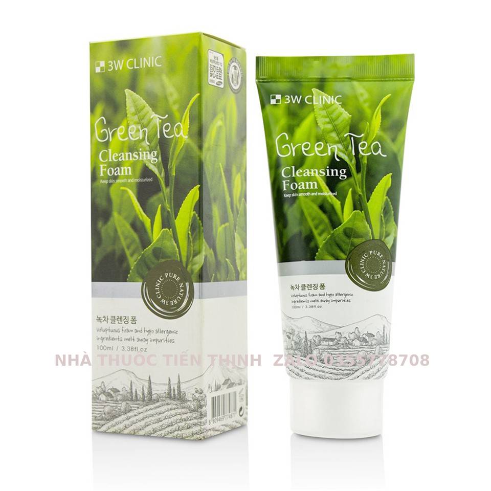 [HCM]3W Clinic - Green Tea Cleansing Foam Hàn Quốc