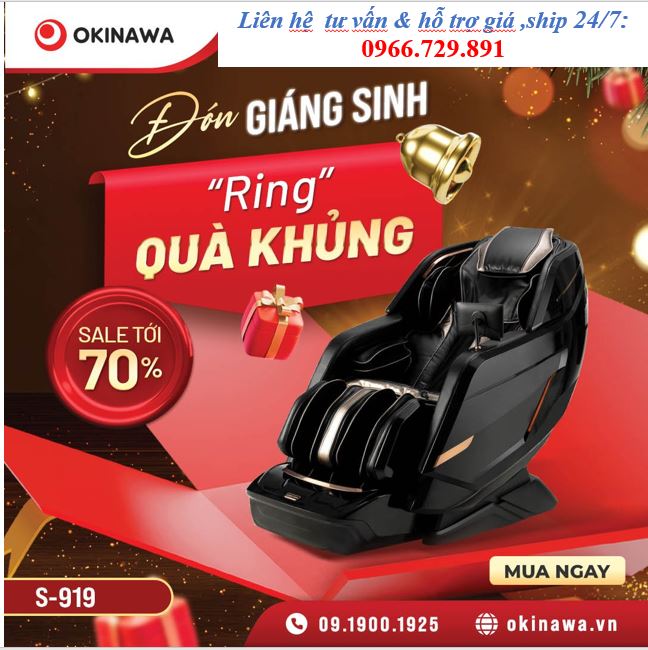 { SIÊU PHẨM THƯƠNG GIA 2022} -Massage 5D toàn thân cao cấp OKINAWA ARTEMIS S - 919