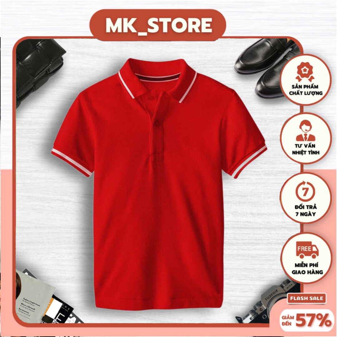 Áo thun Polo Phối Sọc Áo đồng phục  thời trang  Áo Thun Trụ Cá Sấu Mè áo thun phối viền thoáng mát giá tận xưởng