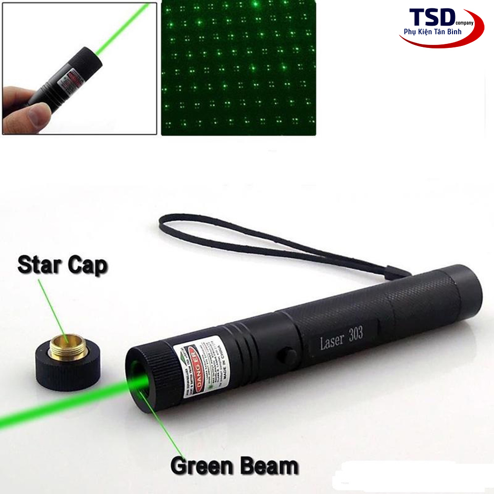 Đèn Pin Chiếu Tia Laser 303 Cao Cấp