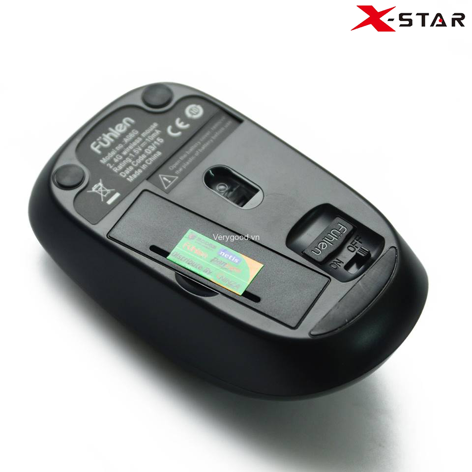 Chuột Không Dây Fuhlen A06G nhập khẩu (Hàng bảo hành 12 tháng, tặng kèm Pin)