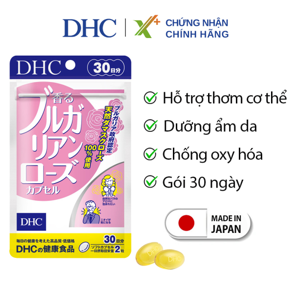 Viên uống thơm cơ thể DHC Nhật Bản thực phẩm chức năng bổ sung vitamin E làm đẹp da chống lão hóa viên uống hoa hồng 30 ngày XP-DHC-ROS303