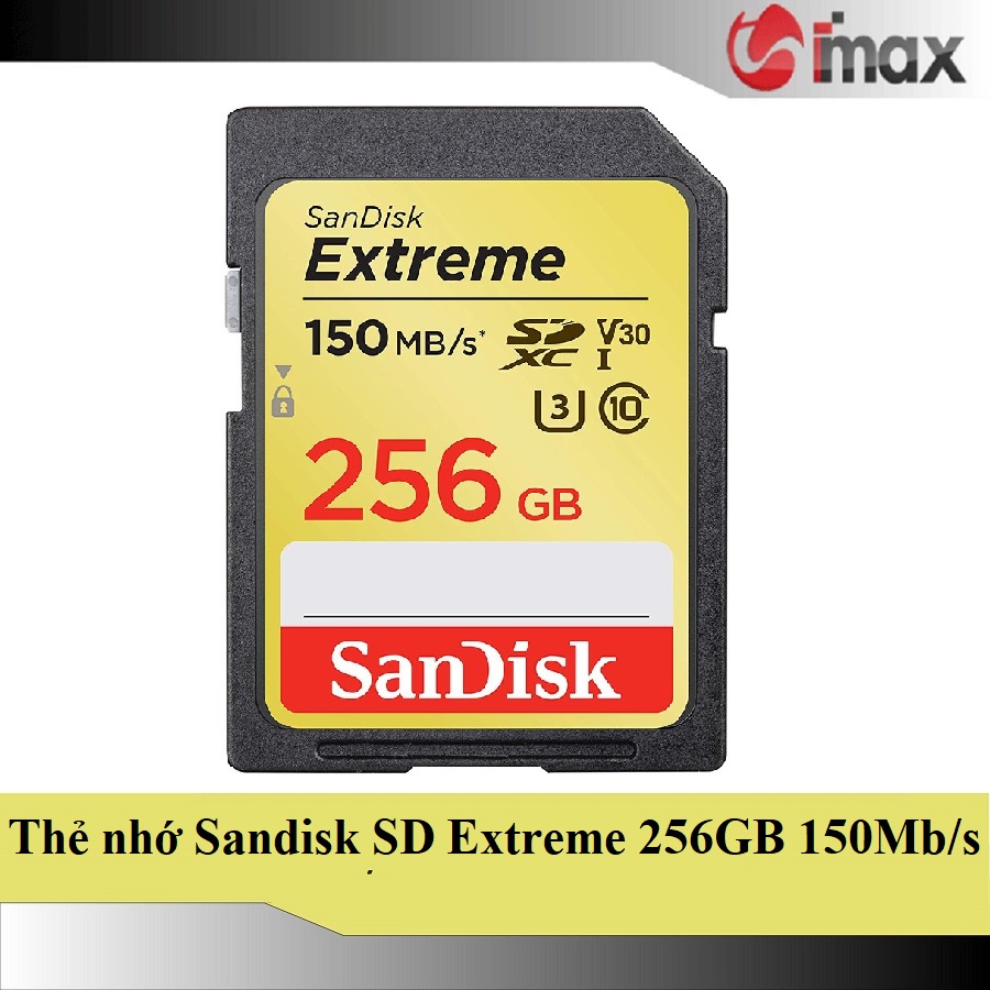 Thẻ nhớ sandisk sdxc extreme 256gb class 10 150mb/s