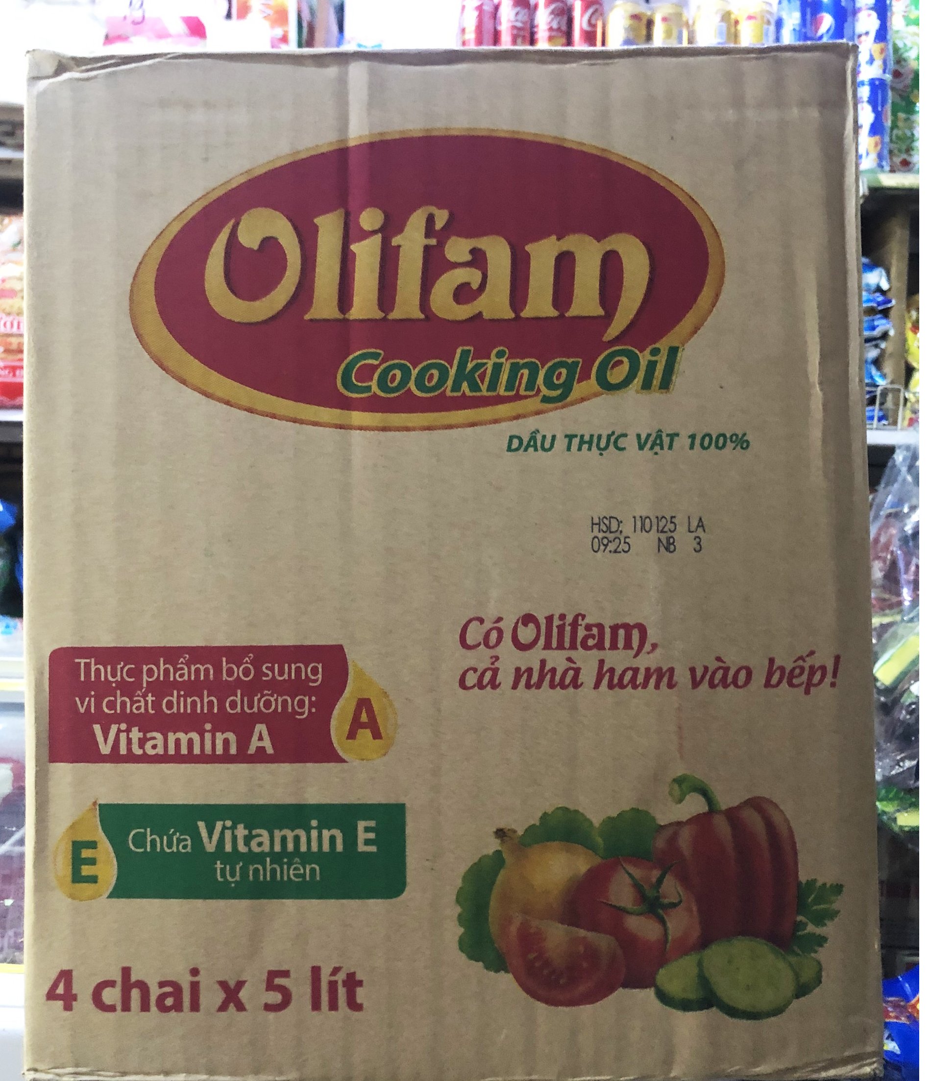 Dầu ăn Olifam can 5 Lít