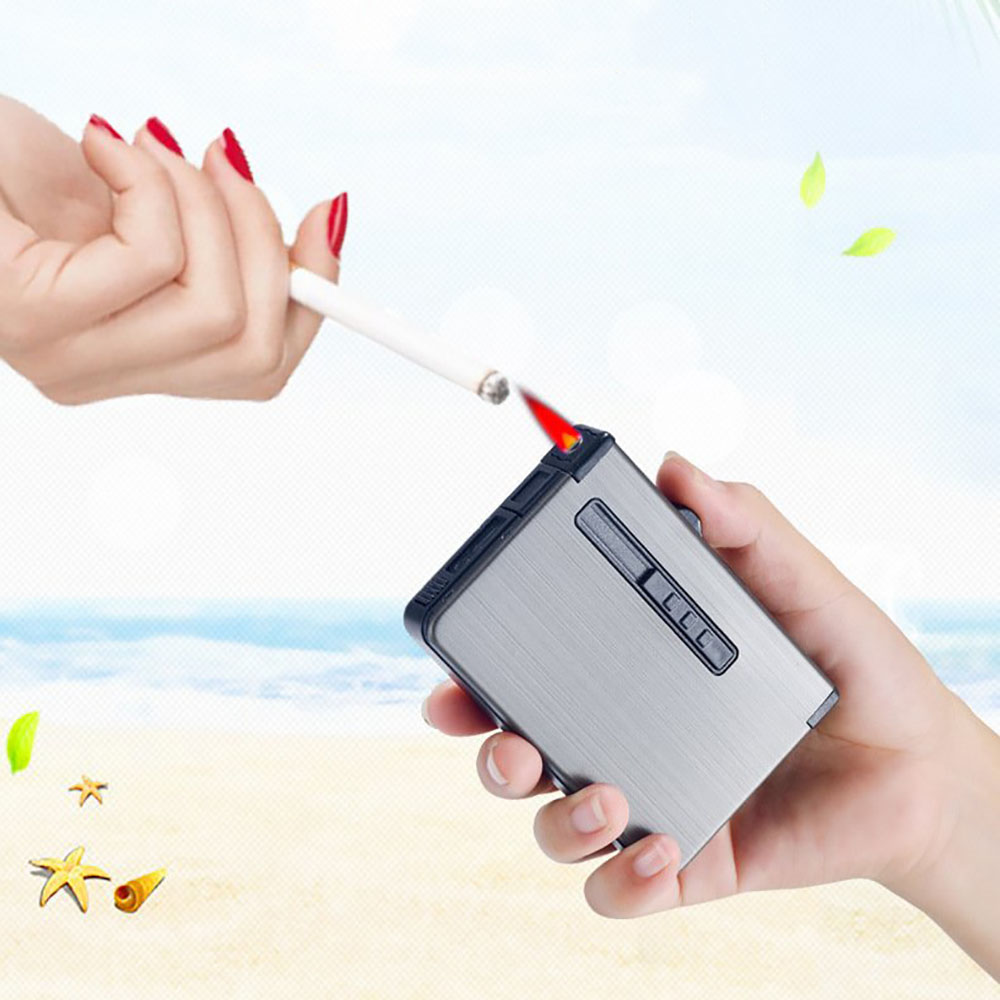Hộp đựng thuốc Chuẩn Men kiêm bật lửa gas dạng lửa khò độc lạ - GD0450