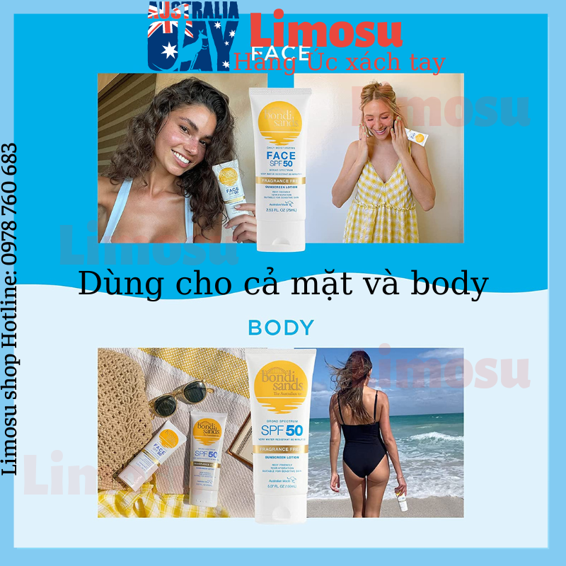 Kem chống nắng Bondi Sands SPF 50+ Úc (có bill, đi air)