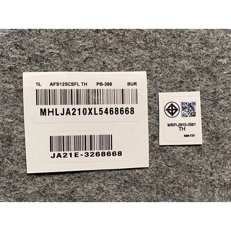Tem mã vạch dán dè sau, tem QR xe wave 125i