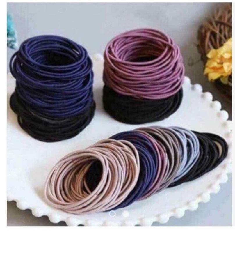 Set 100 dây chun buộc tóc đủ màu