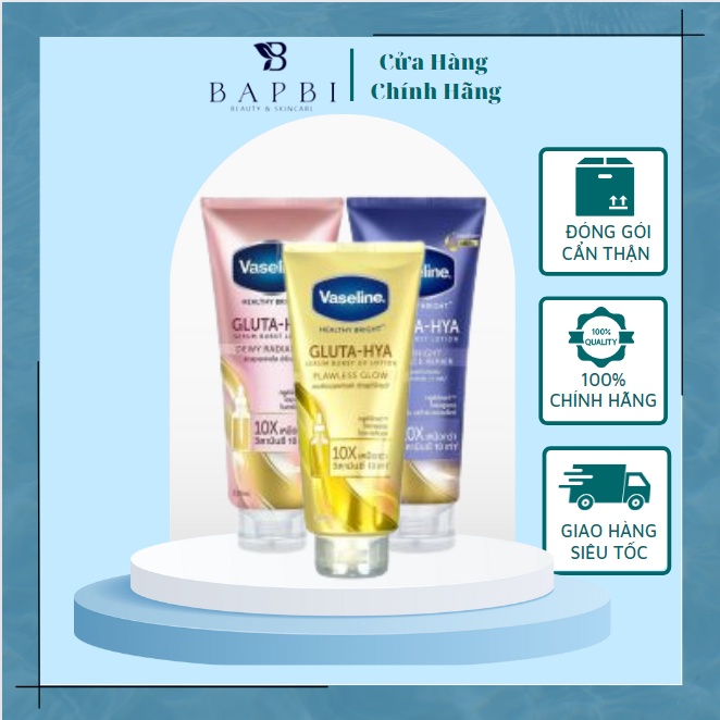Dưỡng Thể Vaseline Healthy Bright Gluta-Hya Serum Burst 330Ml