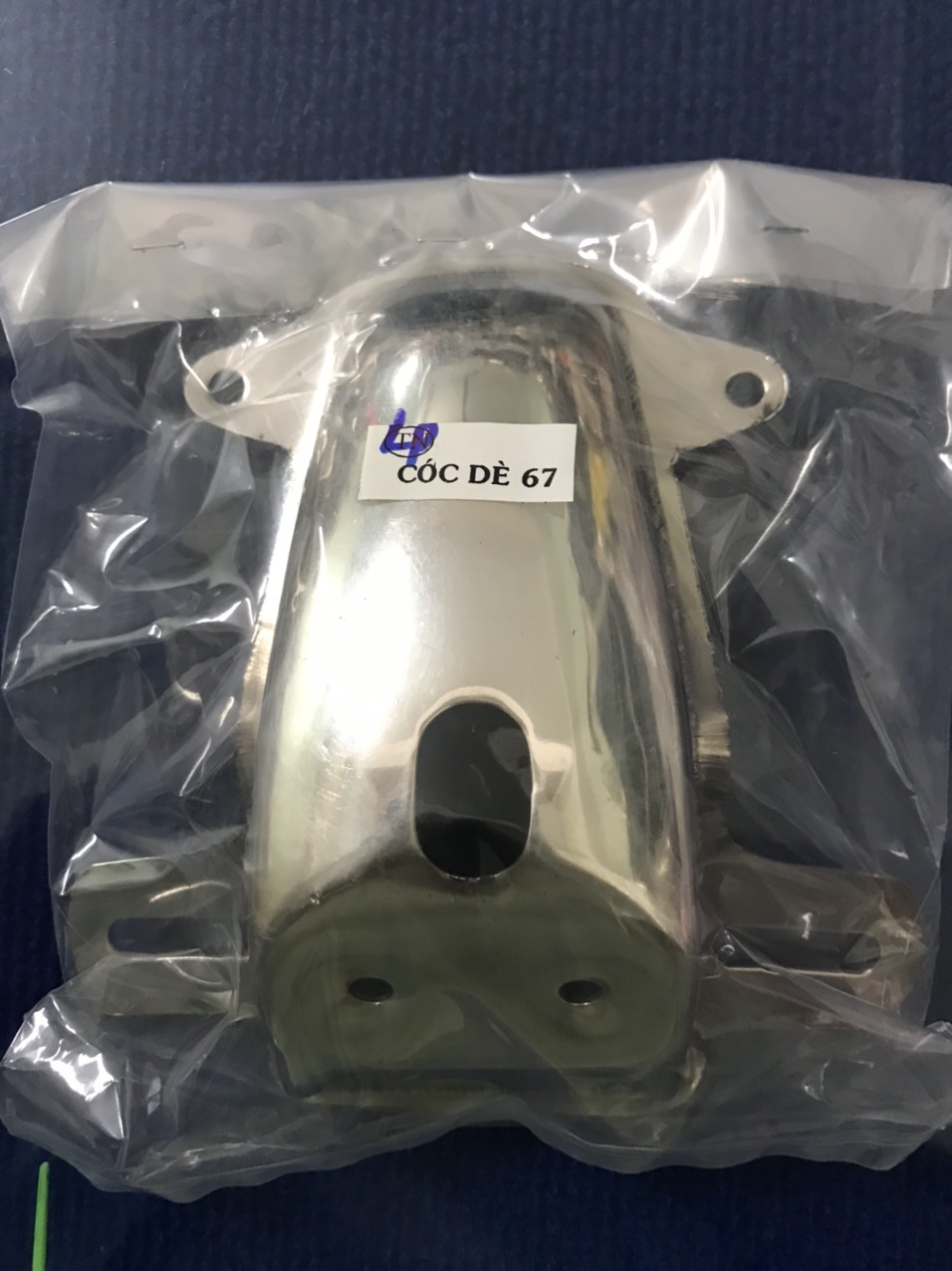 Cóc dè sau gắn biển số + đèn hậu cho xe 67-68-72 cd...bằng inox