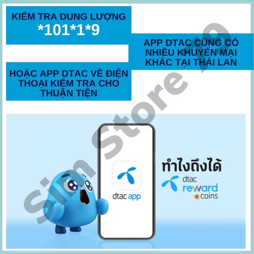 Sim du lịch thái lan không giới hạn data 8 ngày _Sim Store 79
