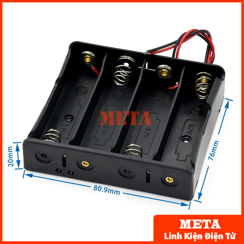 Đế pin 18650 1234 pin nối tiếp không nắp - đế 1 pin 18650, đế 2 pin 18650, đế 3 pin 18650, đế 4 pin 18650