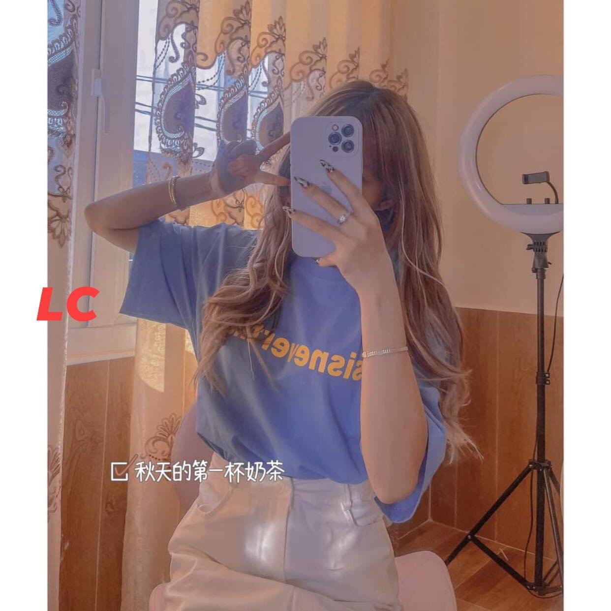 Set áo phông mix chân váy kaki dáng dài cá tính
