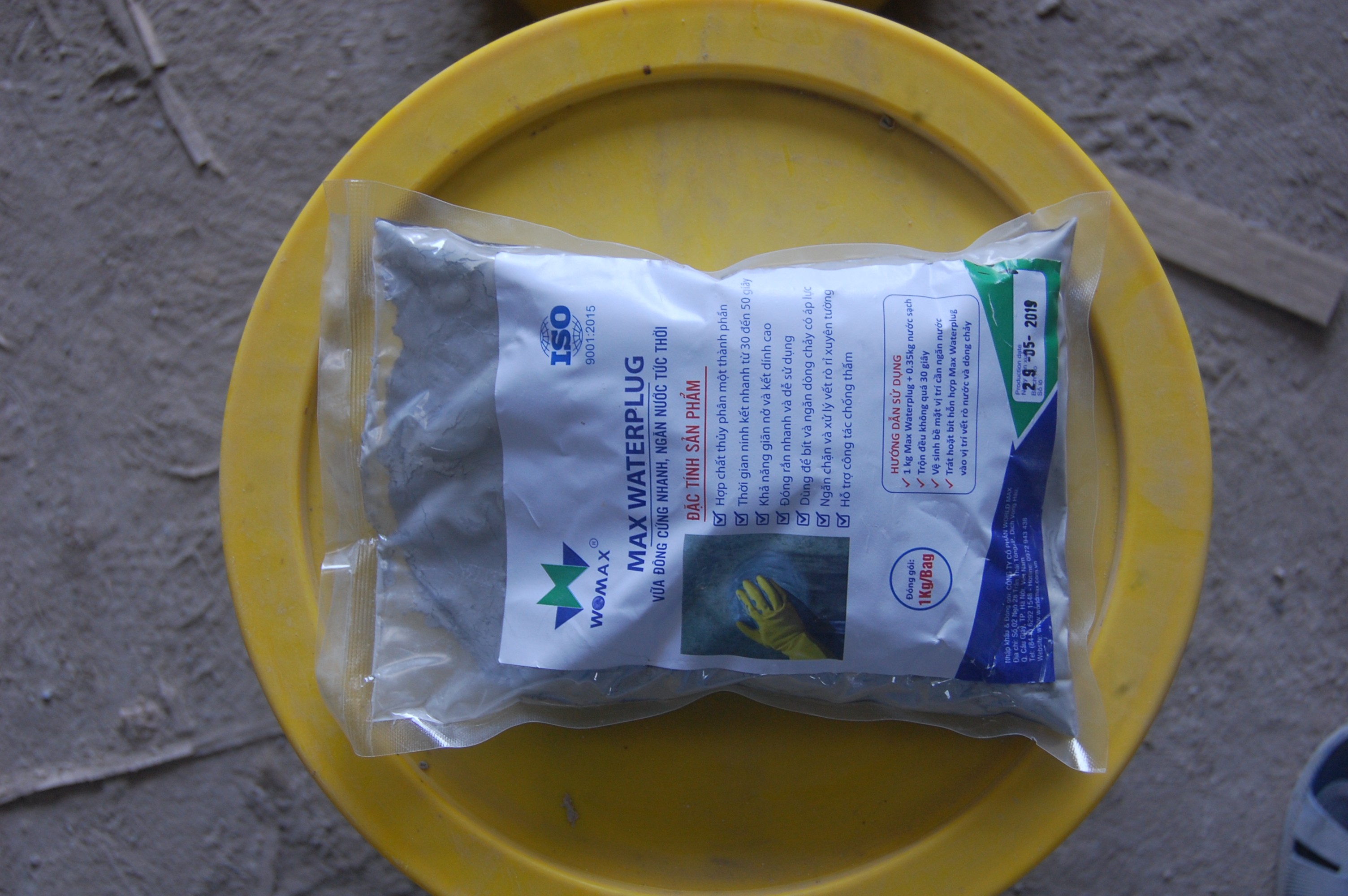 Max water plug - túi 1kg - Đông cứng nhanh