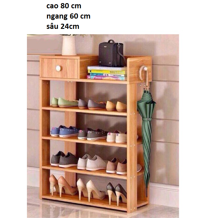 KỆ ĐỂ GIÀY DÉP 5 TẦNG bằng GỖ MDF