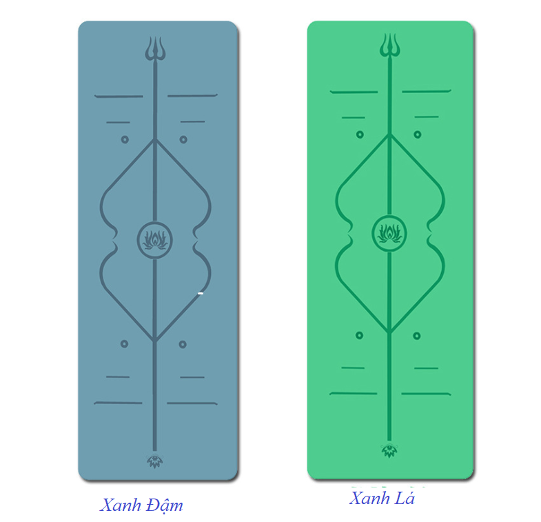 Thảm Tập Yoga Định Tuyến Da PU 5mm  Màu Xanh Lá+ Kèm Túi Đựng Cao Cấp và Dây Buộc Thảm Yoga Thảm Tập Gym Định Tuyến Da PU