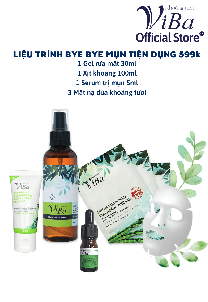 Liệu trình bye bye mụn mini (BKRM30 + TMSR05 +  CAXK100 + 3 CAMN) - ViBa Offical Store