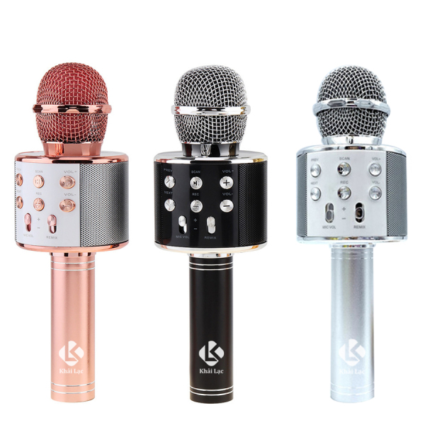 WS858 Mic Hát Karaoke Bluetooth Không Dây WS858 - Âm vang - Ấm - mic hát karaoke cầm tay mini TuanSu Shop