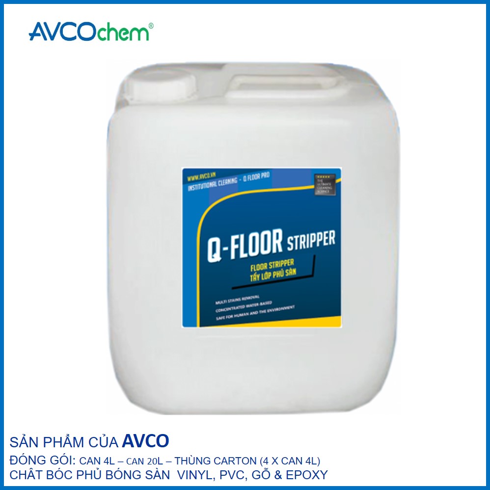 Chất Tẩy Phủ Bóng Sàn Q-FLOOR STRIPPER - can 20 lít - AVCOchem