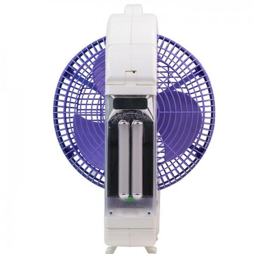 Quạt sạc kiêm đèn sạc 2 bình Kentom KT9200 (Trắng)