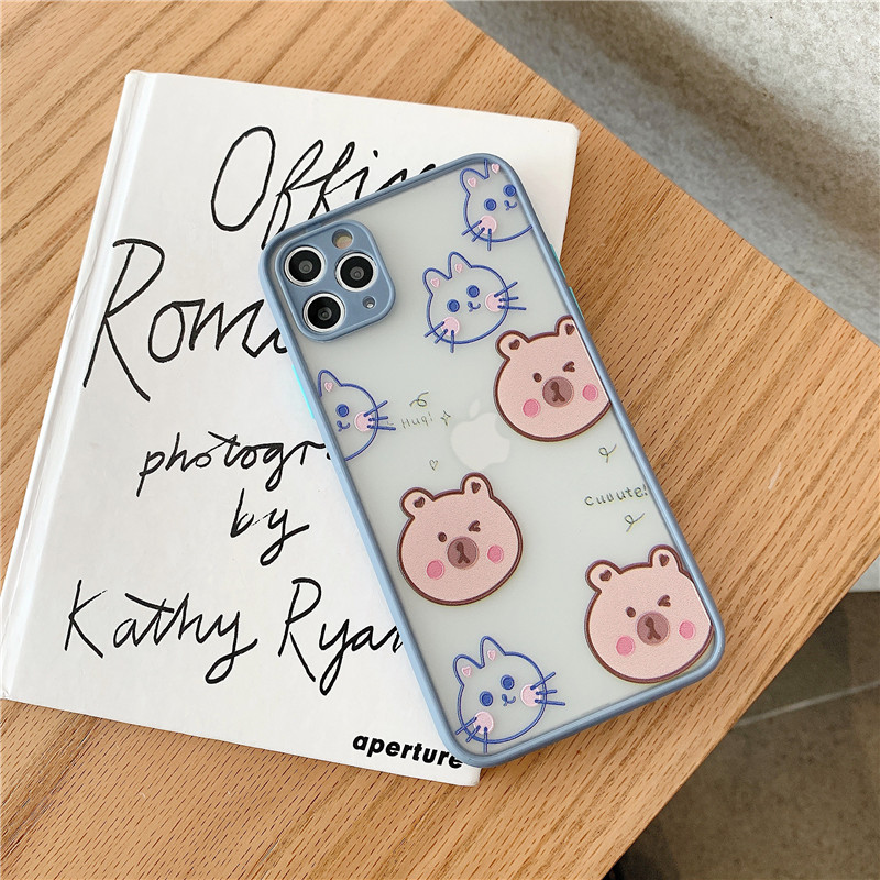 Ốp Lưng Nhám Chống Sock Va Đập Bảo Vệ Camera Face Cute