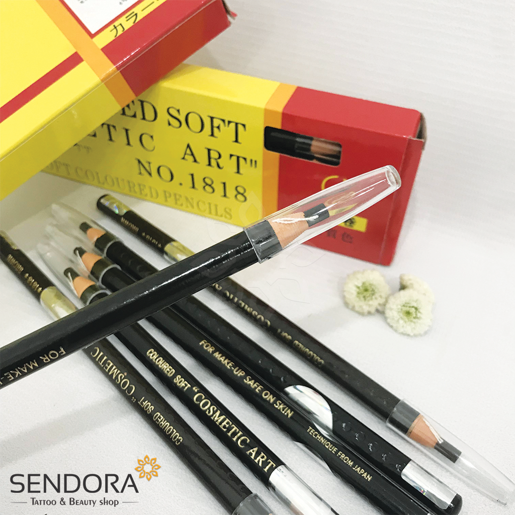 Chì xé kẻ chân mày 2 tem cao cấp - Chì kẻ mày màu Nâu, Đen