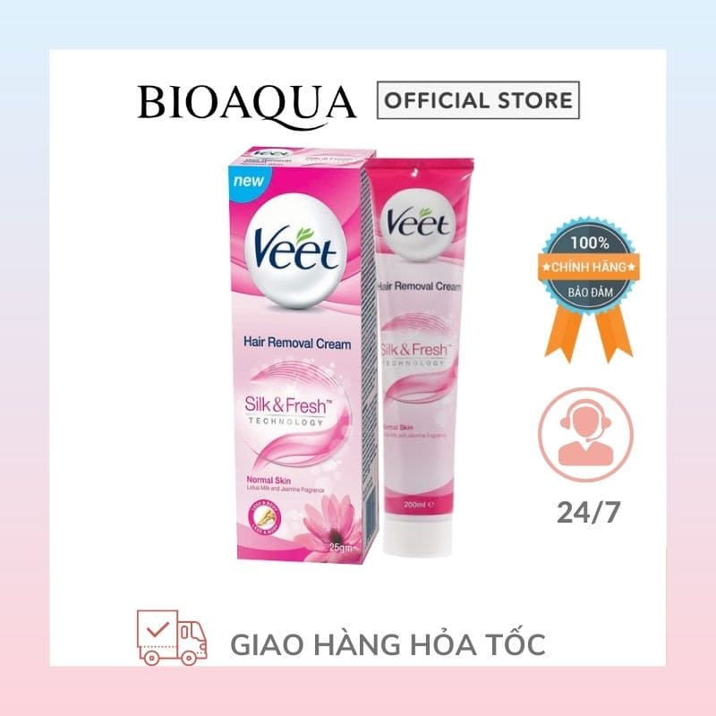 Kem tẩy lông Veet 100ml chính hãng tẩy lông vùng kín, tây lông tay, tẩy lông chân, tẩy lông nách, tẩy lông bikini hiệu quả Bioaqua store