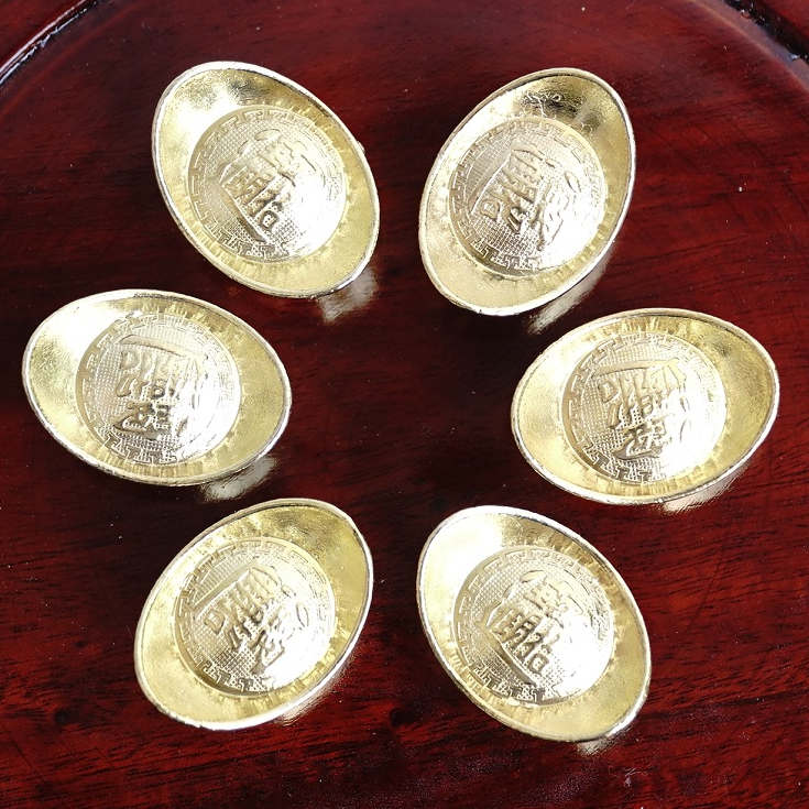 Thỏi vàng kim nguyện bảo đặt bàn thờ Thần Tài cầu tài lộc hanh thông - Nhiều cỡ