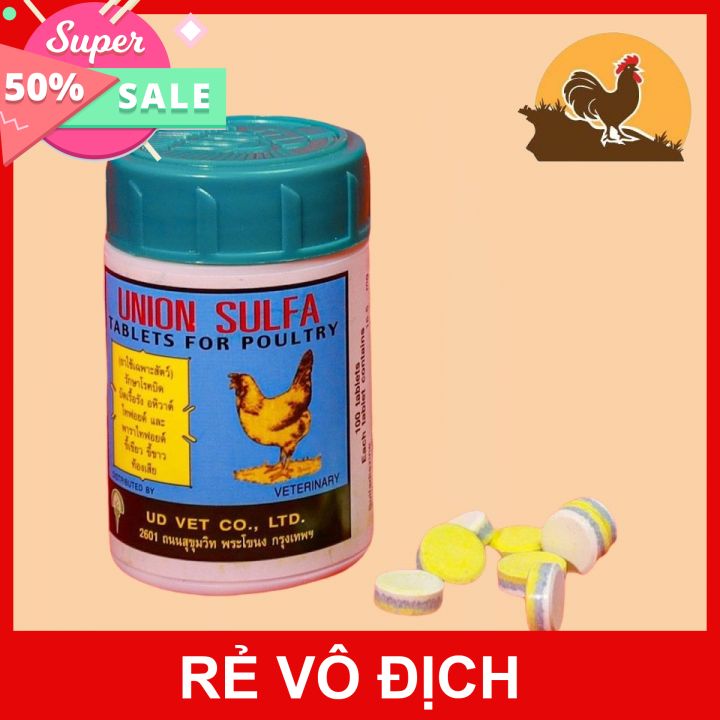 Union sunfa phân xanh phân trắng cho gà hộp 100 viên