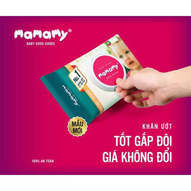 [HCM]Combo 10 khăn ướt Mamamy ( 80 tờ ) - Có mùi